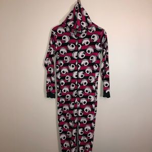 Disney Tim Burton The Nightmare Before Christmas One Piece Pajama MEDIUM Fleece